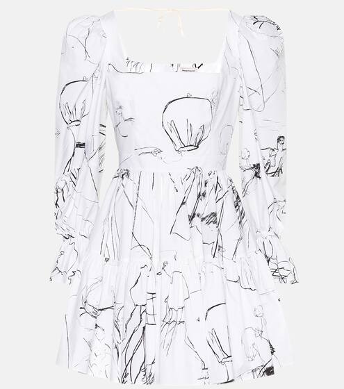 Printed cotton minidress | Alexander McQueen