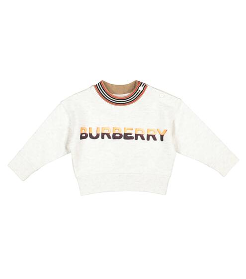 سويت شيرت لمولود جديد من القطن بلوغو | Burberry Kids