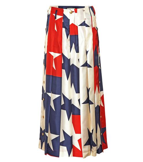 Star pleated silk pants | Gucci