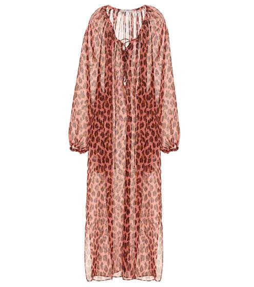 Caftano a stampa leopardata in seta | Stella McCartney