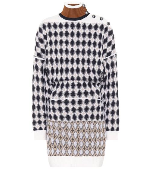 Merino wool-blend mini sweater dress | Chloé