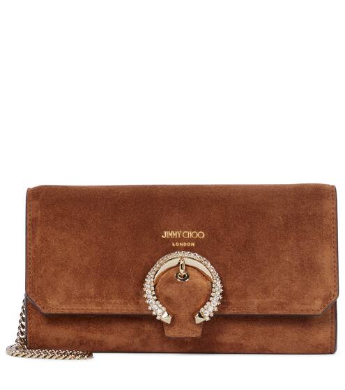Embellished suede clutch | Jimmy Choo