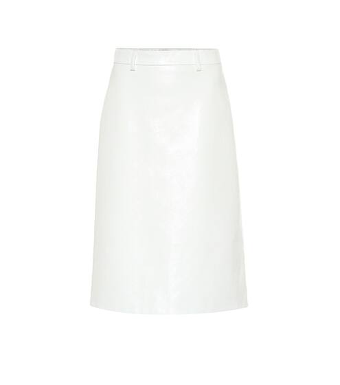 Leather midi skirt | Prada