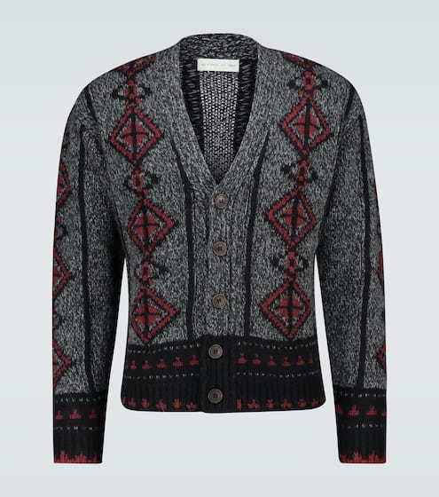 Wool intarsia knitted cardigan | Etro