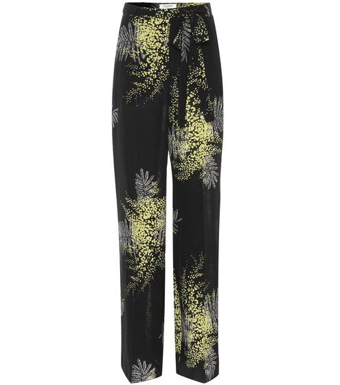 Printed wide-leg silk pants | Valentino