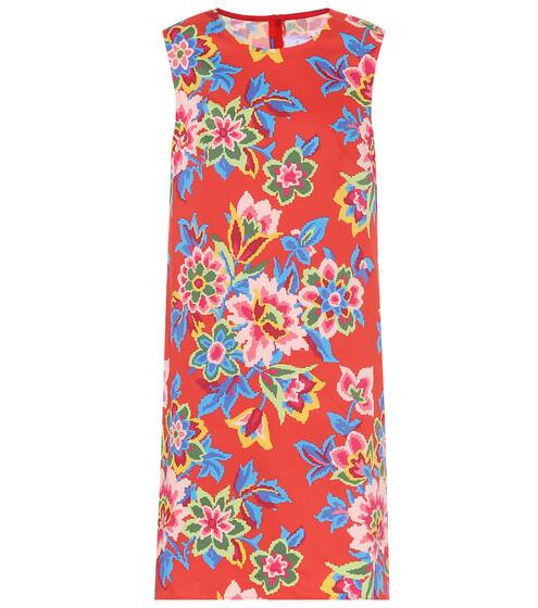 Floral stretch-cotton shift dress | Carolina Herrera