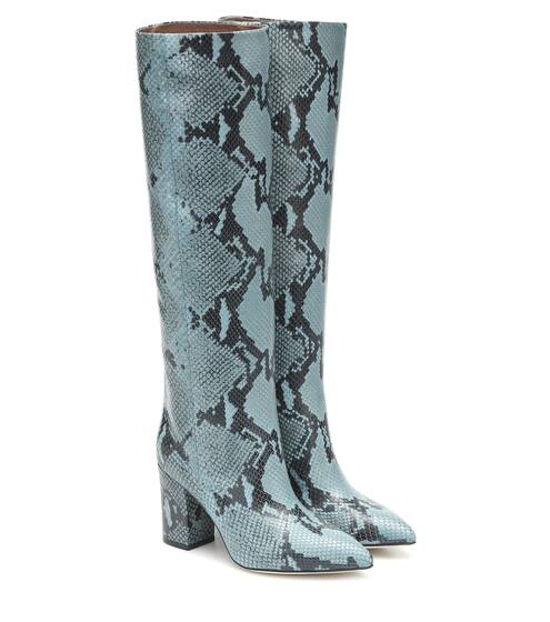 Snake-effect leather boots | Paris Texas