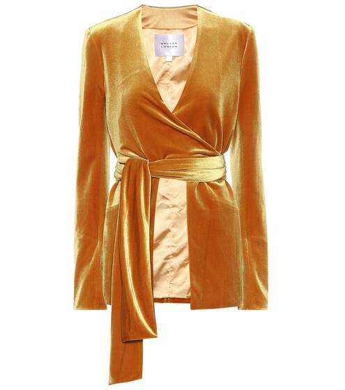 Winter Sun stretch-velvet jacket | Galvan