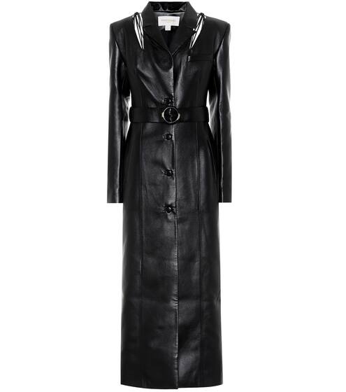 Belted faux leather coat | Matériel Tbilisi