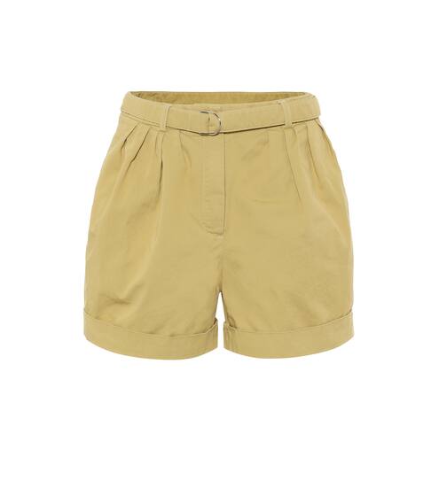 High-rise cotton-twill shorts | Acne Studios