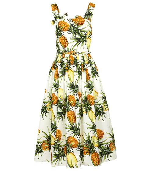 Printed stretch-cotton midi dress | Oscar de la Renta
