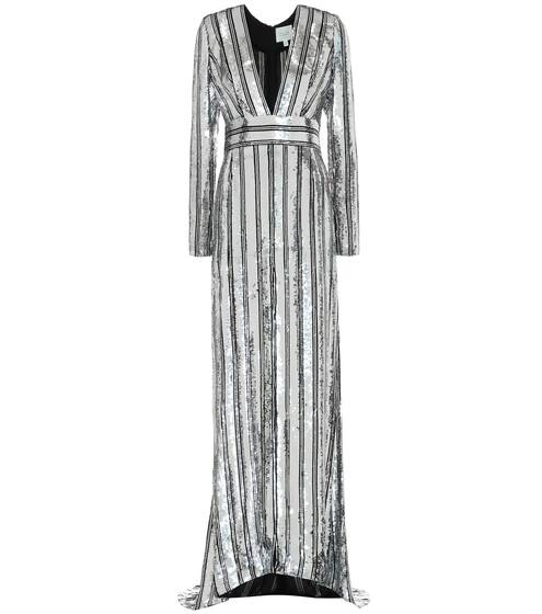 Stardust striped sequined gown | Galvan