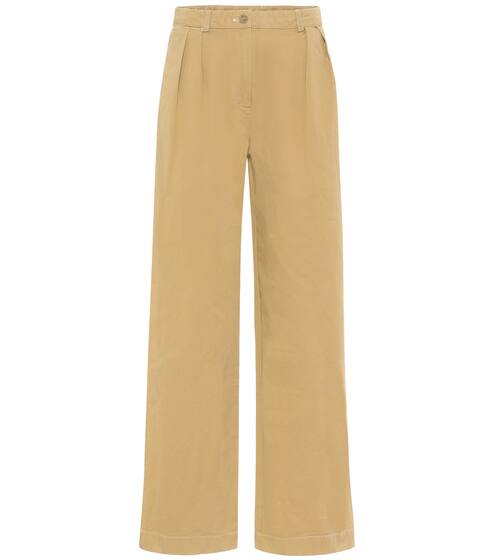High-rise wide-leg cotton pants | Acne Studios