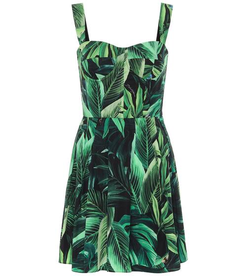 Bedrucktes Minikleid aus Baumwolle | Dolce & Gabbana