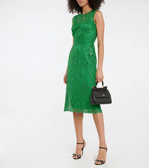 Floral-lace midi dress | Dolce & Gabbana