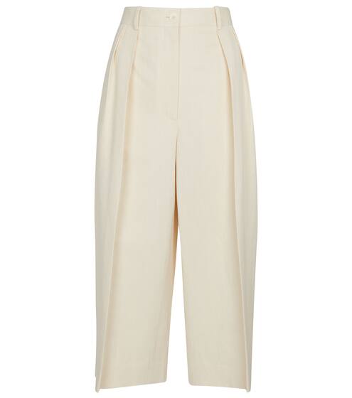 Lisa cotton and linen Bermuda shorts | The Row