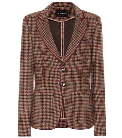 Wool-blend checked blazer | Etro