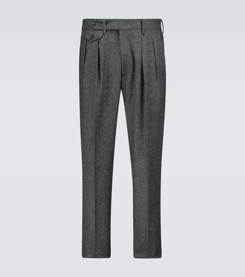 Double-pleated wool-blend pants | Lardini
