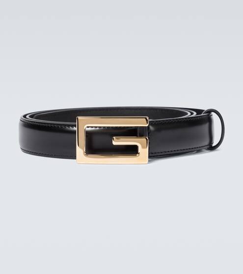 Leather belt with G buckle | Gucci