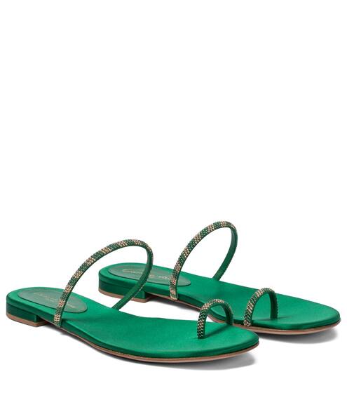 Tecla 05 beaded suede sandals | Gianvito Rossi