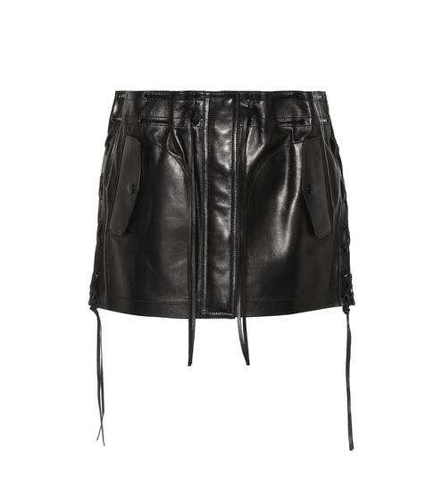 Leather miniskirt | Saint Laurent