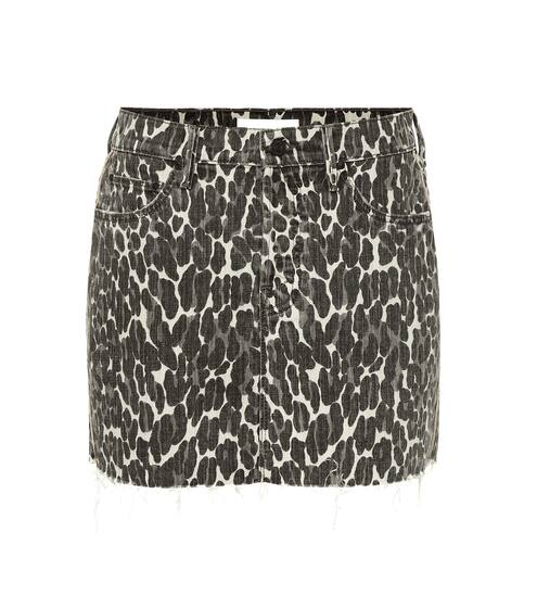 The Vagabond leopardprint denim miniskirt | Mother