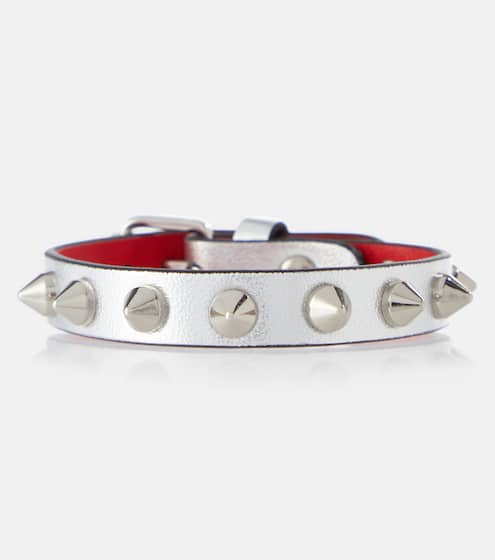 Loubilink metallic leather bracelet | Christian Louboutin