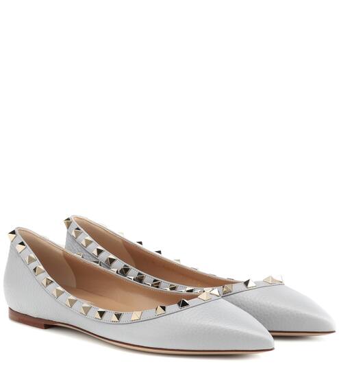 Valentino Garavani Rockstud leather ballet flats | Valentino