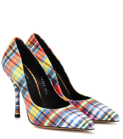 حذاء من الجلد بمربعات | Dries Van Noten