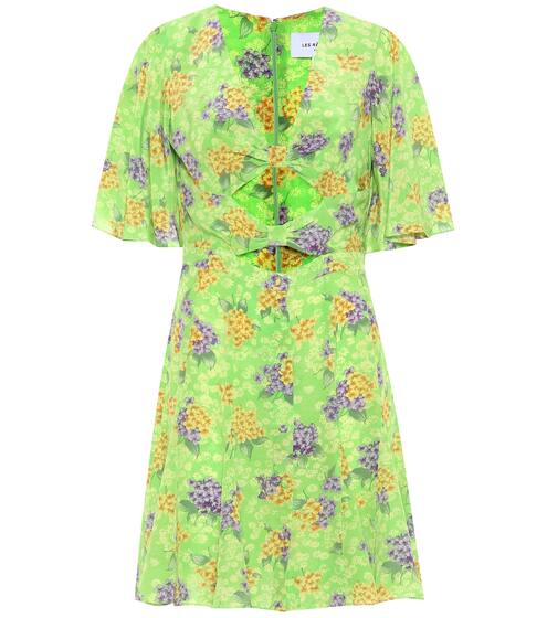 Floral silk minidress | Les Rêveries