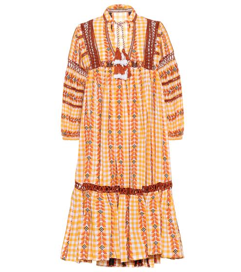 Embroidered printed cotton dress | Dodo Bar Or