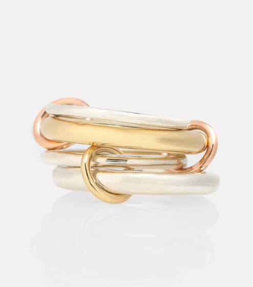 Cici 18-karat gold, rose gold and sterling silver linked rings | Spinelli Kilcollin
