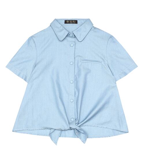 Cotton chambray shirt | Loro Piana Kids
