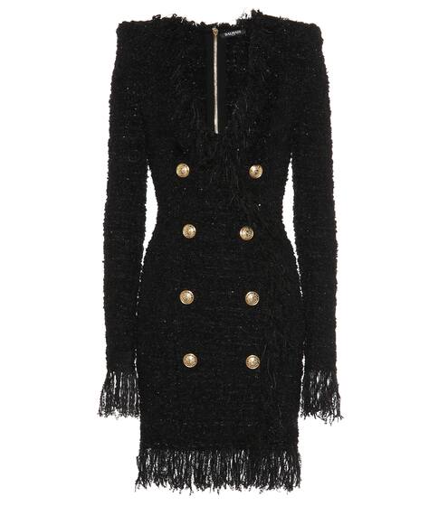 Double-breasted knitted minidress | Balmain