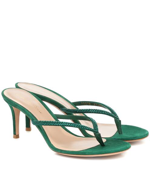 Sandalen India aus Veloursleder | Gianvito Rossi