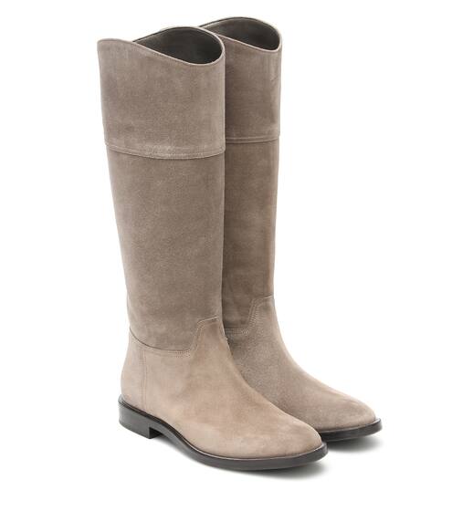 Stiefel aus Veloursleder | Brunello Cucinelli