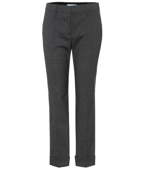Mid-rise virgin wool trousers | Prada