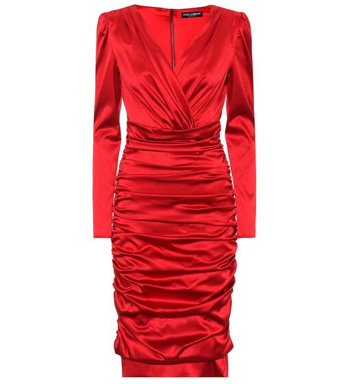 Stretch silk midi dress | Dolce & Gabbana
