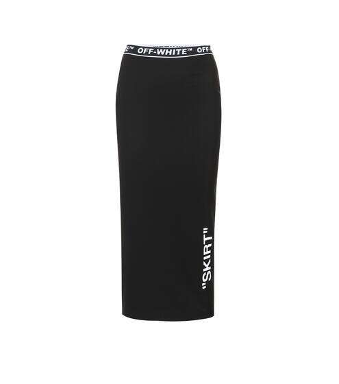 Black logo pencil skirt | Off-White