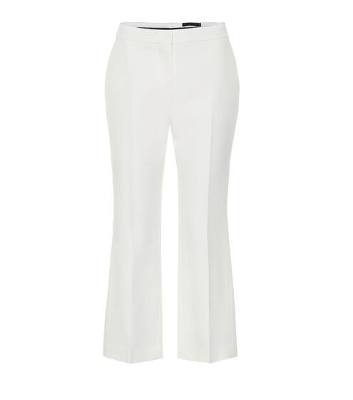 Cropped wool and silk-blend pants | Alexander McQueen