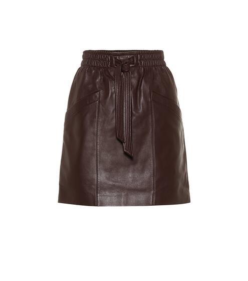 Belted leather miniskirt | Coach