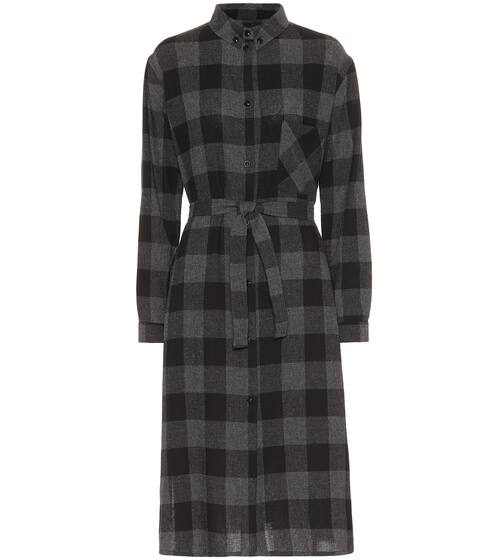 Checked wool-blend midi dress | Woolrich