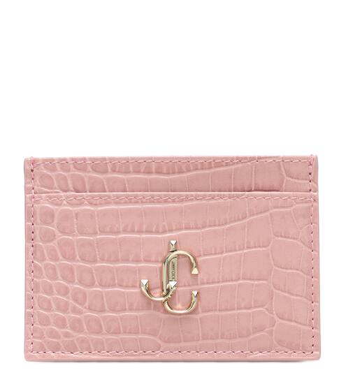 Umika croc-effect leather cardholder | Jimmy Choo