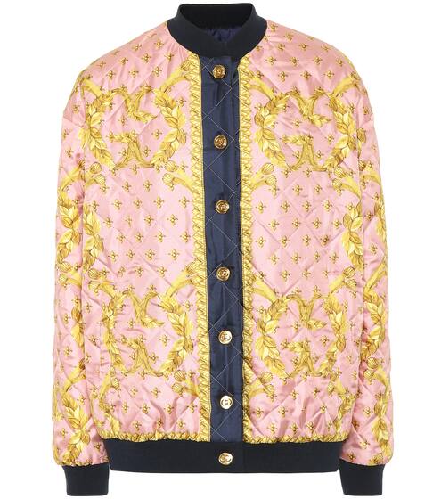 Reversible quilted silk bomber jacket | Gucci