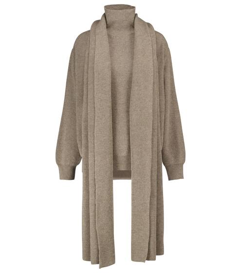 Ensemble pull à col roulé et écharpe en alpaga mélangé | Frankie Shop