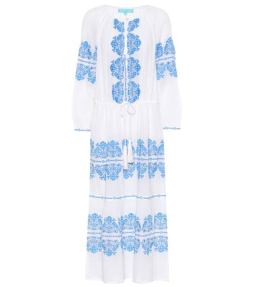 Abito lungo Lillie in cotone con ricami | Melissa Odabash