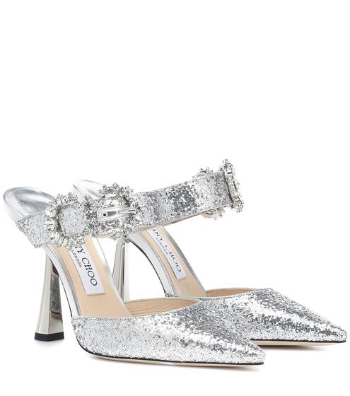 Mules Smokey 100 con glitter | Jimmy Choo