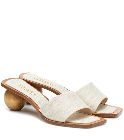 Tao linen and wood sandals | Cult Gaia