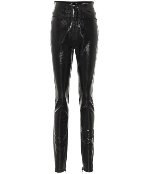 Beschichtete High-Rise Skinny Jeans | Saint Laurent