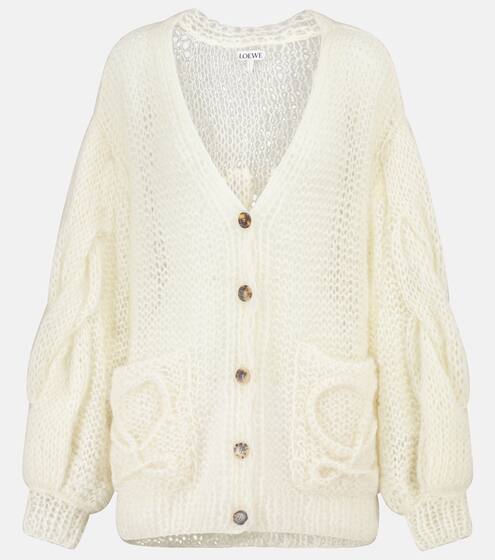Cardigan Anagram in mohair e lana | Loewe
